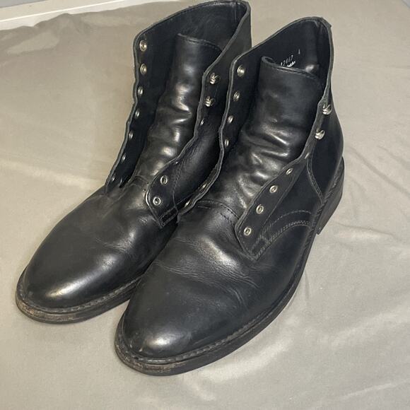 Thursday Boot Co President Black Matte Leather Men\'s Size 13 Lace Up Boots main image 4